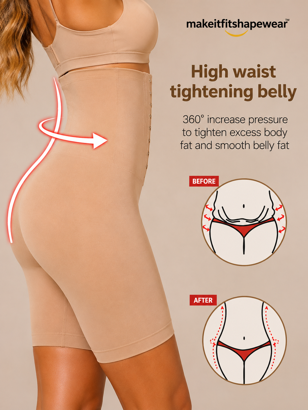 MakeItFitshapewear™ SculptCurve High-Waist Shorts