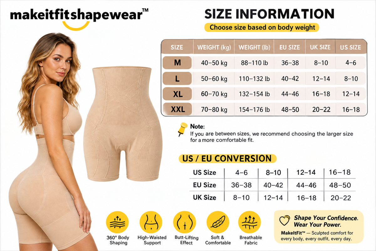 MakeItFit™ Sculpt & Lift High-Waist Shapewear shorts