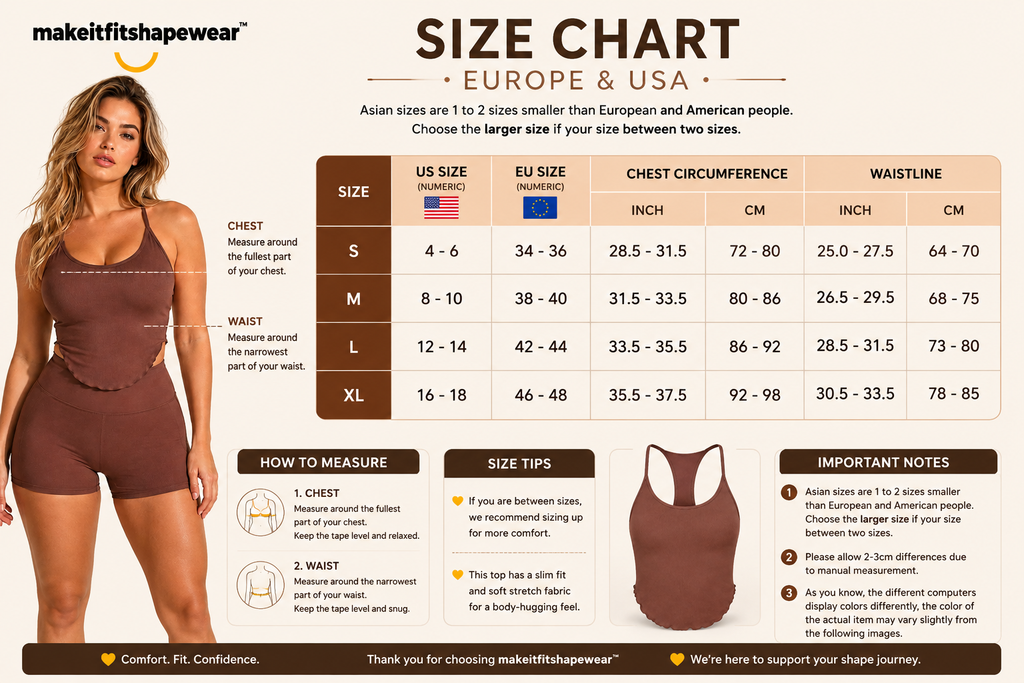 MakeItFit™ SculptFlex Racerback Sports Bra Tank Fixed Cup Yoga & Active Support Top