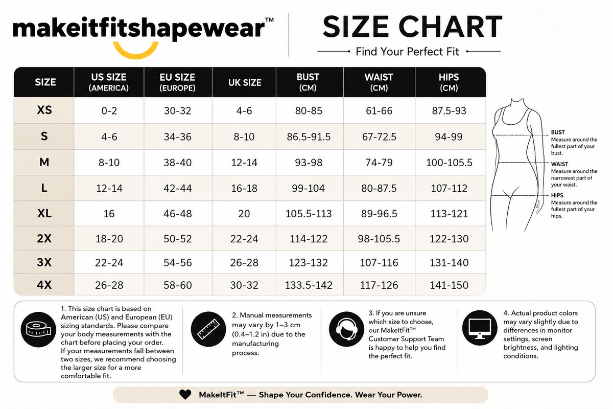 MakeItFit™ LuxeLift Sculpting Bodysuit – Seamless Tummy Control Shapewear with Built-In Underwire Bra