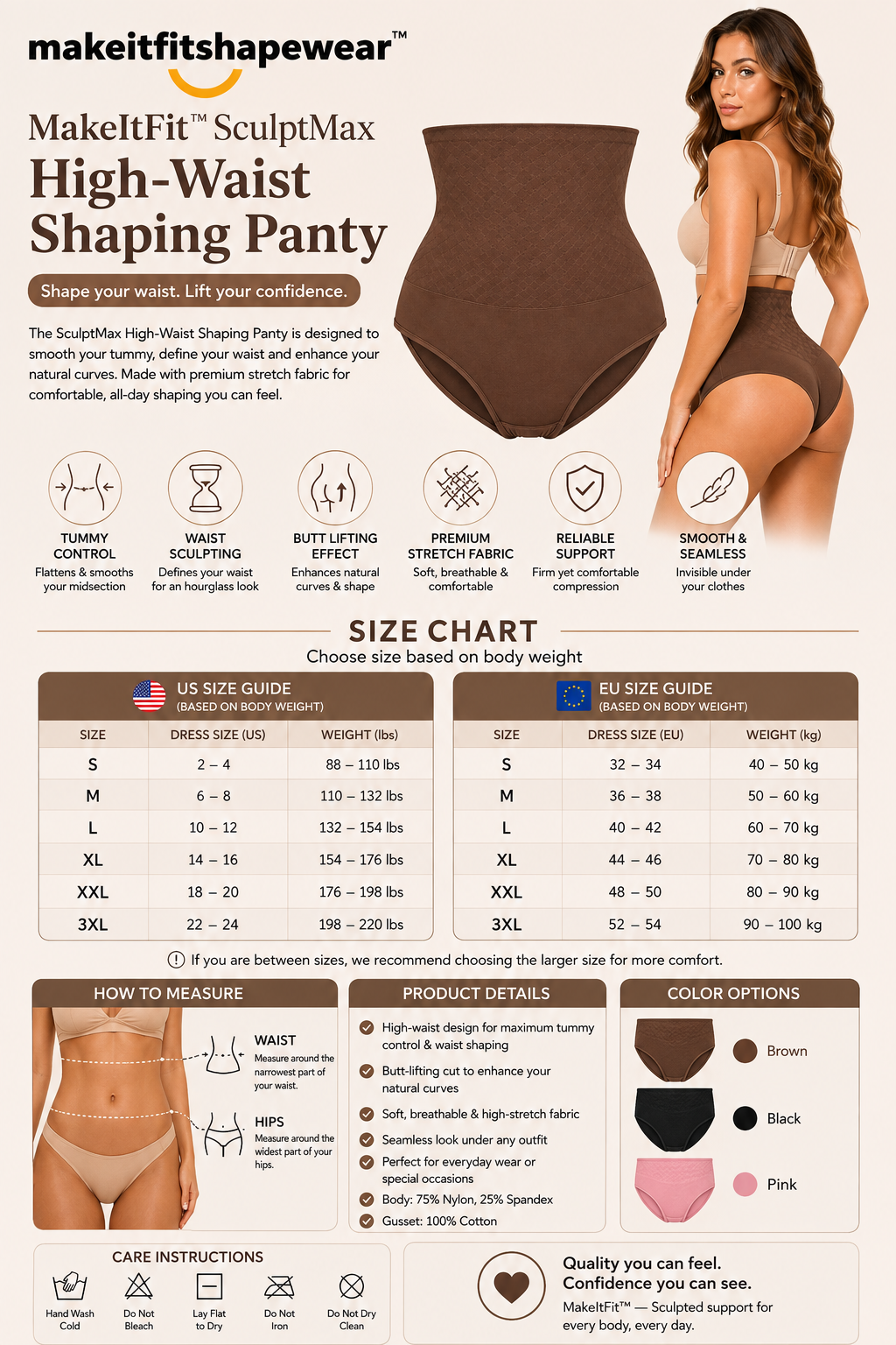 MakeItFit™ SculptMax High-Waist Shaping Panty
