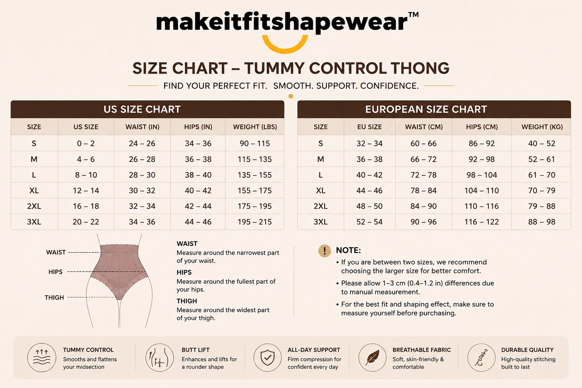 MakeItFit™ SculptLace™ Butt-Lift Shaping Brief