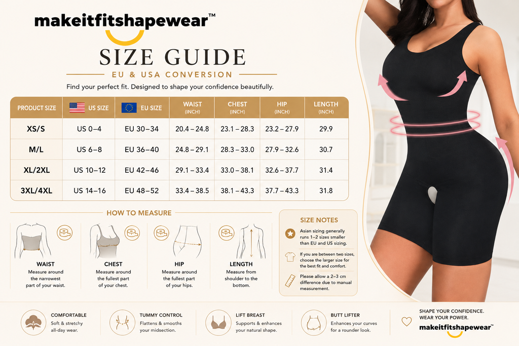MakeItFit™ Seamless Sculpting Full Body Shapewear
