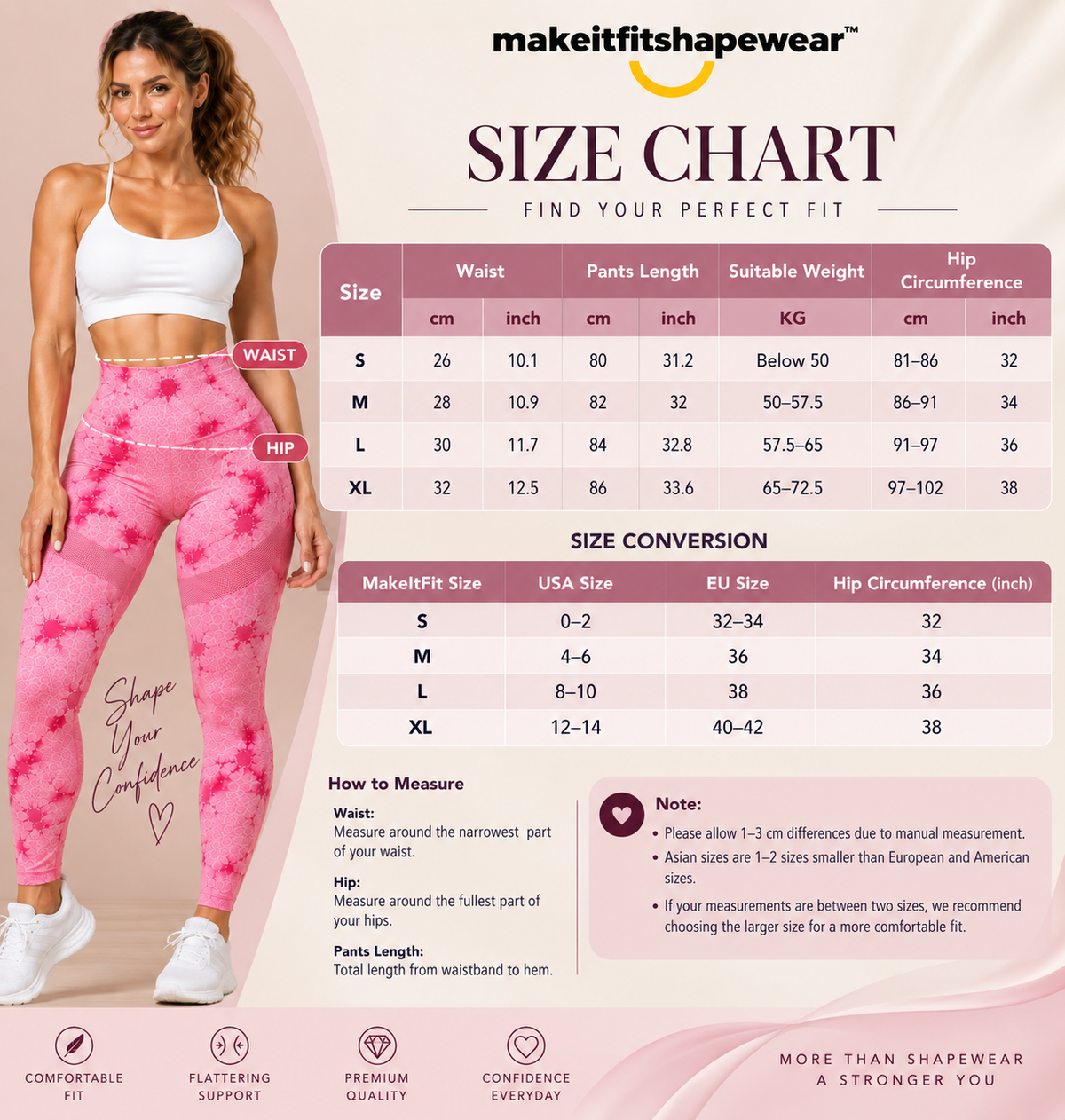 MakeItFit™ SculptFit™ Yoga Leggings