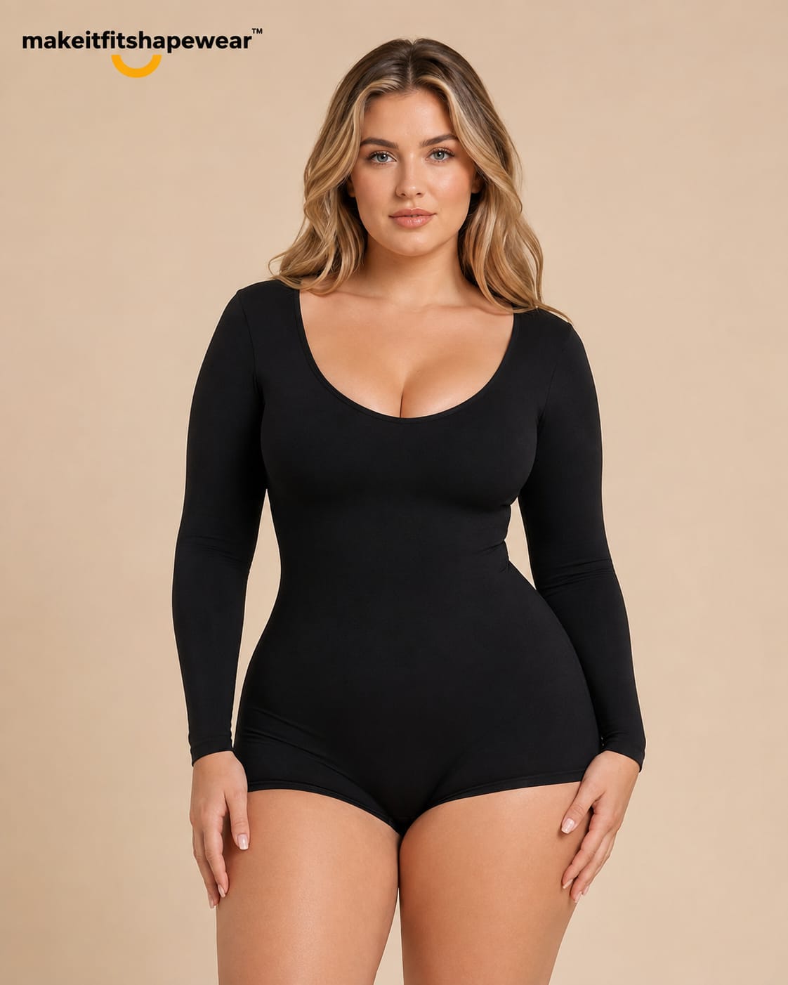 MakeItFit™ SculptFlex Long Sleeve Seamless Bodysuit