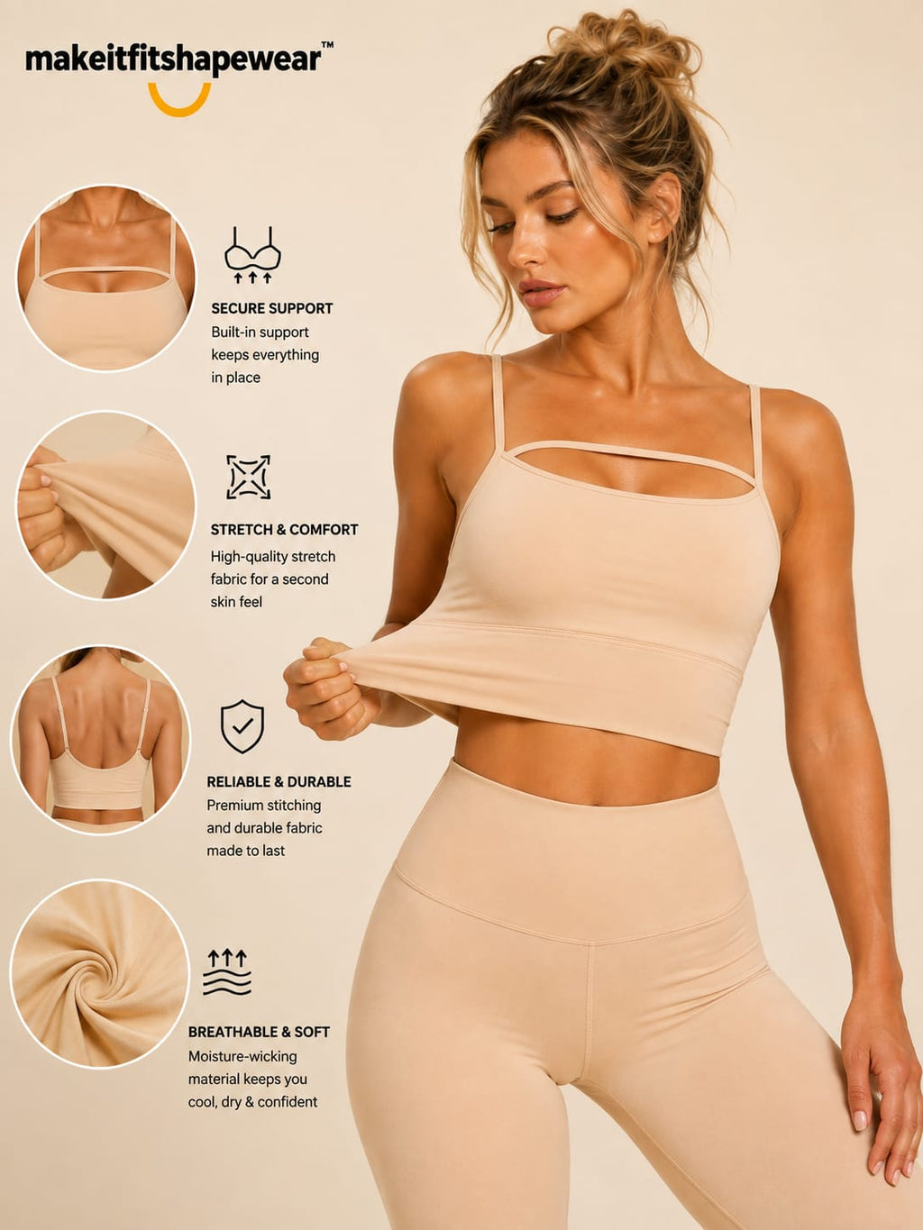 MakeItFit™ SculptLine AirLift Bralette Seamless - Sports Bra