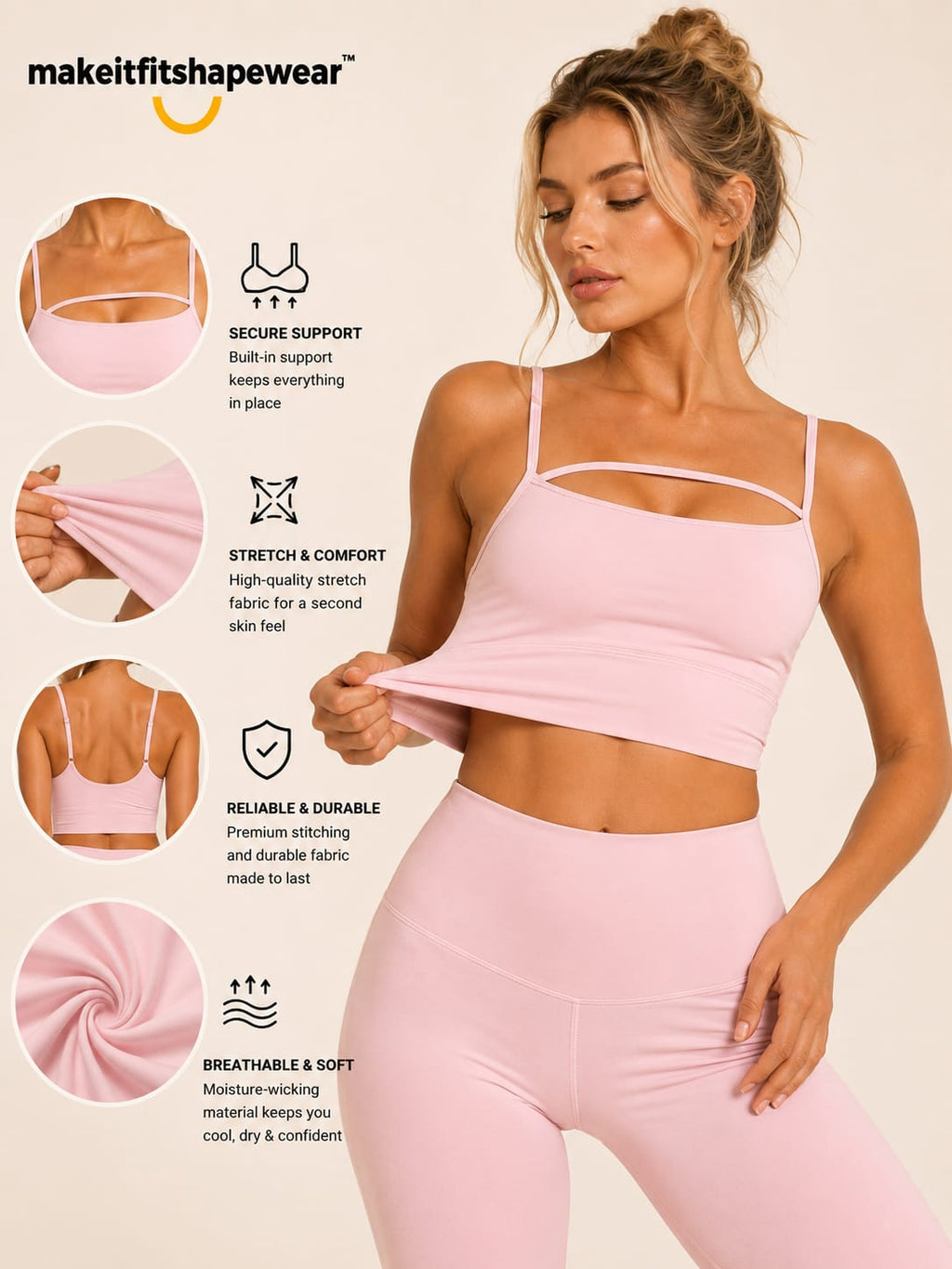 MakeItFit™ SculptLine AirLift Bralette Seamless - Sports Bra