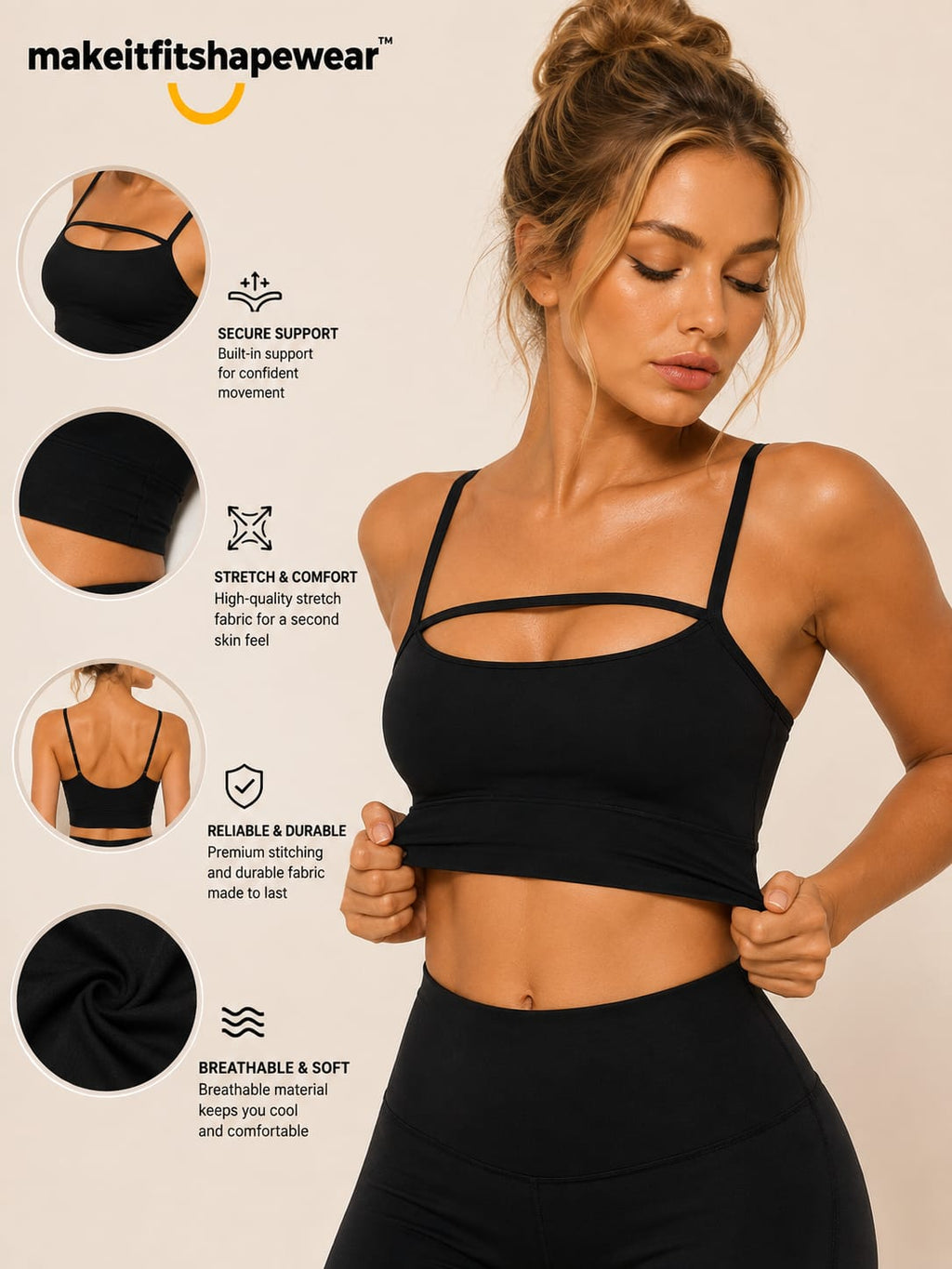 MakeItFit™ SculptLine AirLift Bralette Seamless - Sports Bra