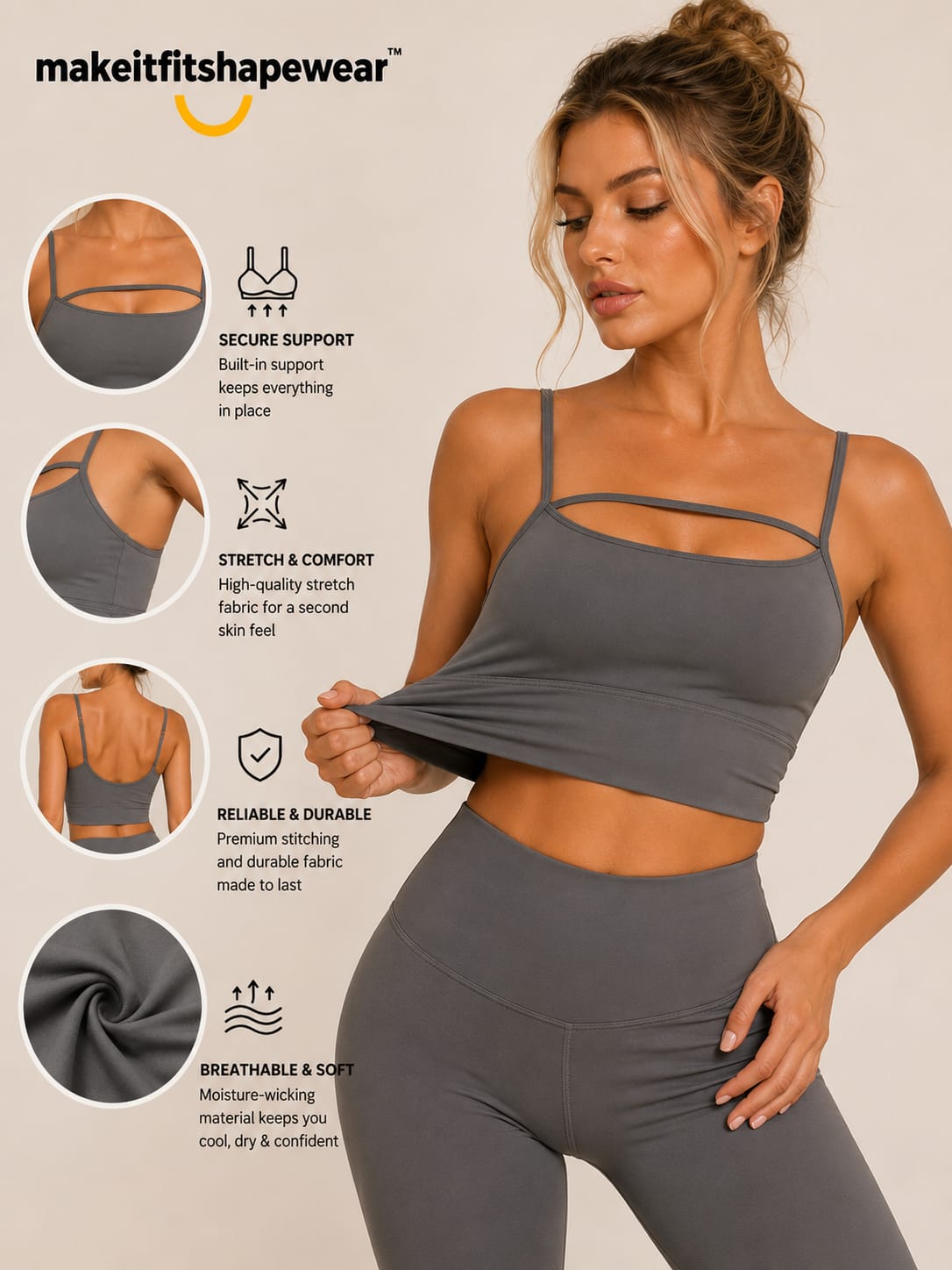 MakeItFit™ SculptLine AirLift Bralette Seamless - Sports Bra