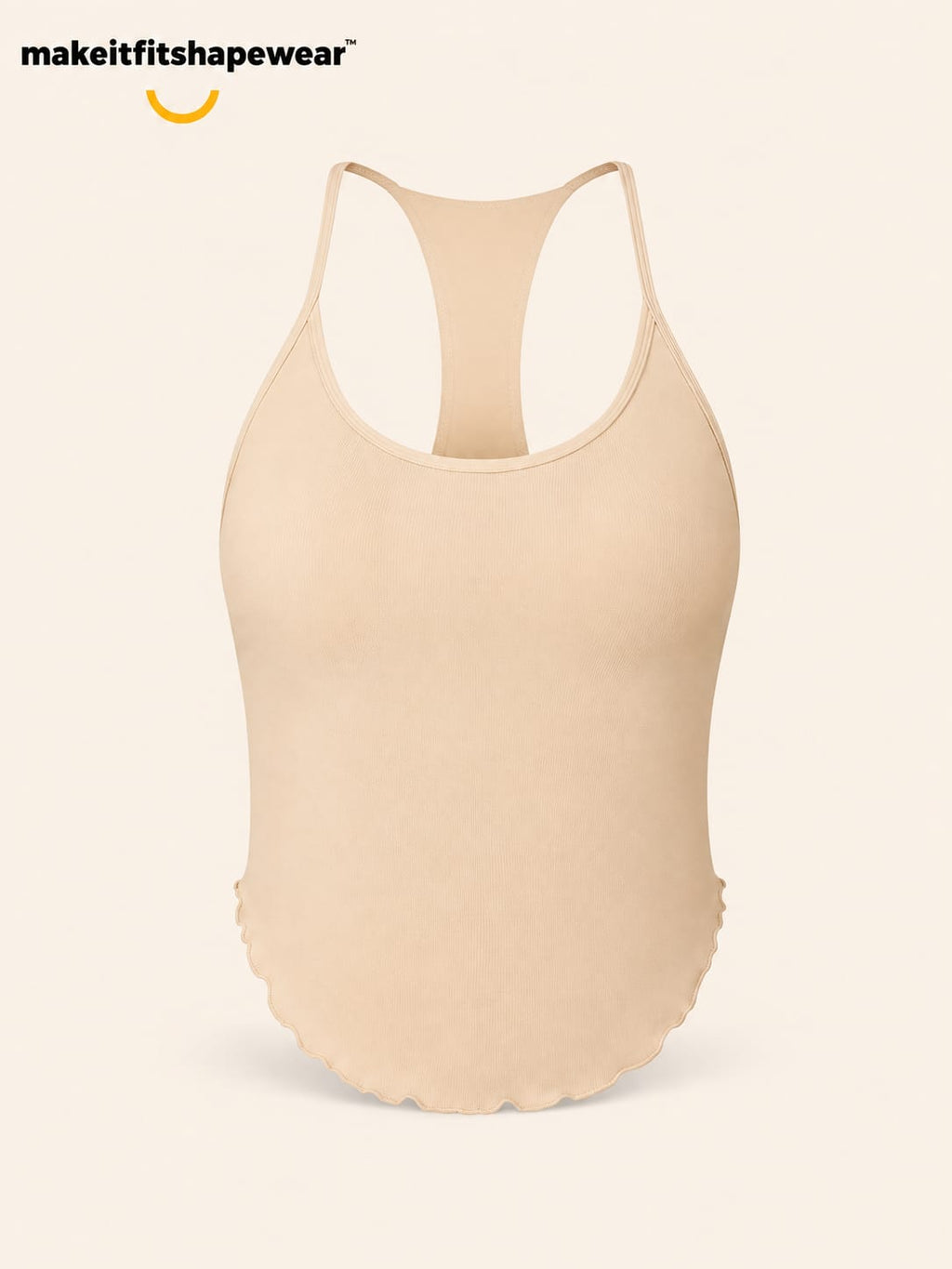MakeItFit™ SculptFlex Racerback Sports Bra Tank Fixed Cup Yoga & Active Support Top