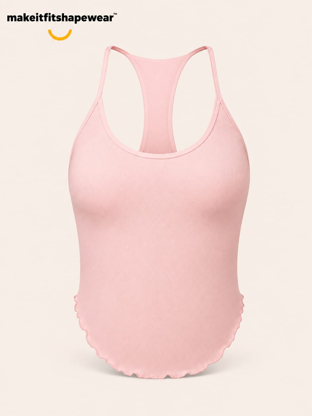 MakeItFit™ SculptFlex Racerback Sports Bra Tank Fixed Cup Yoga & Active Support Top