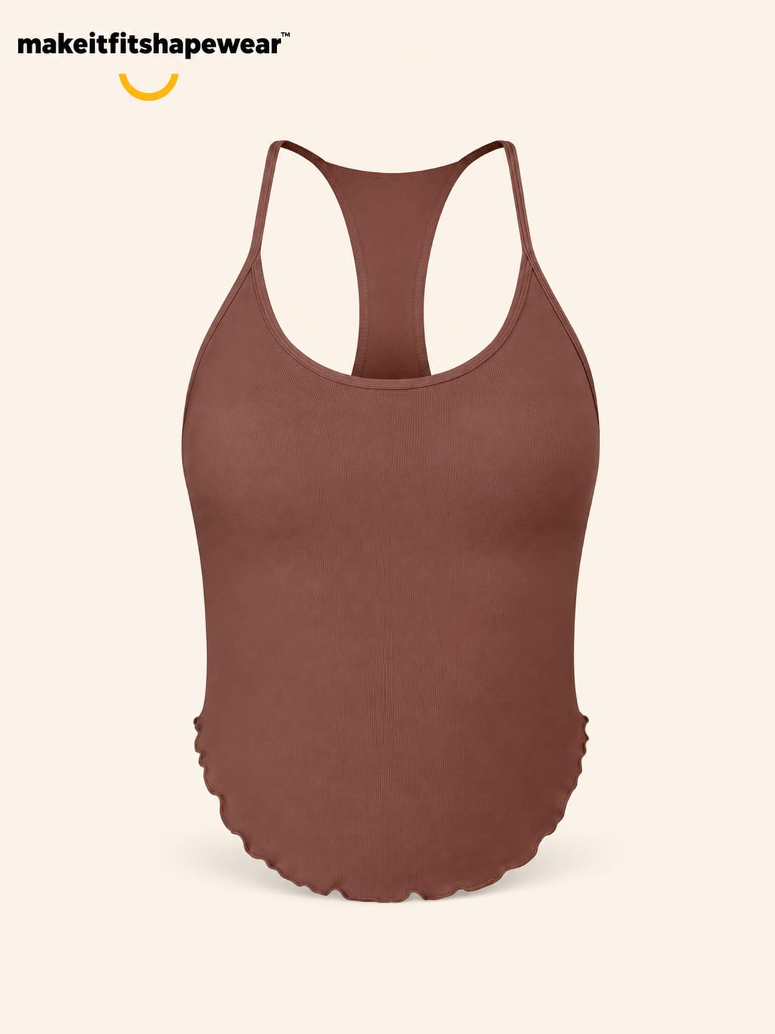 MakeItFit™ SculptFlex Racerback Sports Bra Tank Fixed Cup Yoga & Active Support Top