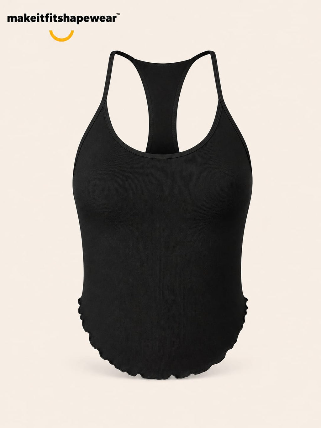 MakeItFit™ SculptFlex Racerback Sports Bra Tank Fixed Cup Yoga & Active Support Top