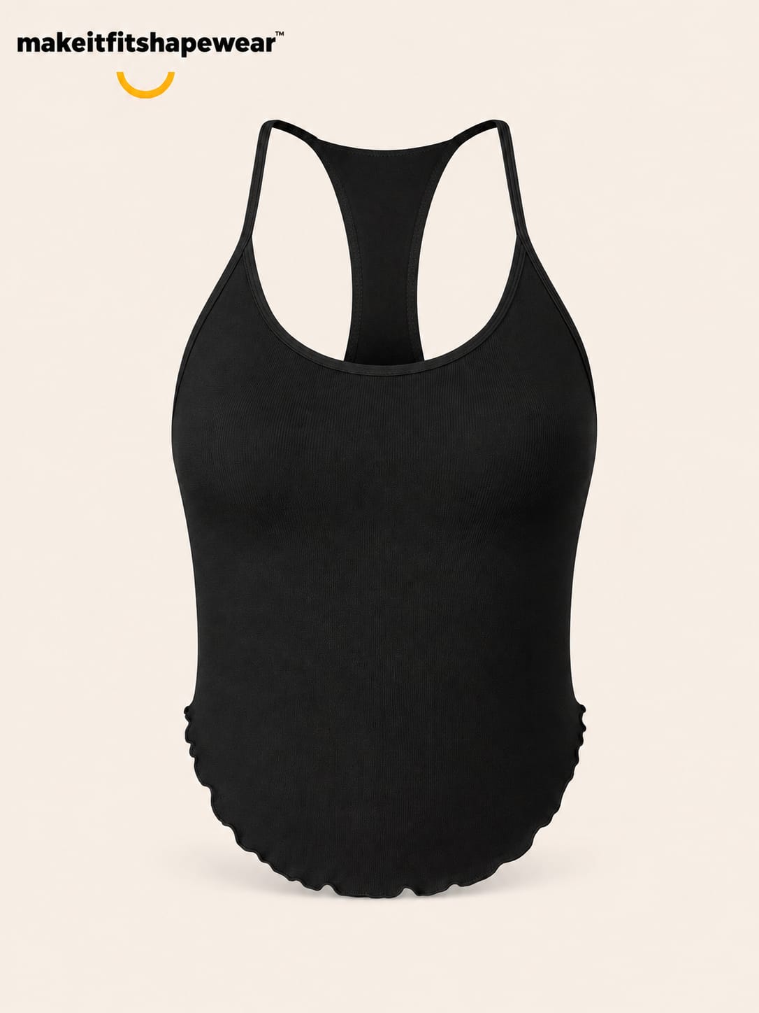MakeItFit™ SculptFlex Racerback Sports Bra Tank Fixed Cup Yoga & Active Support Top