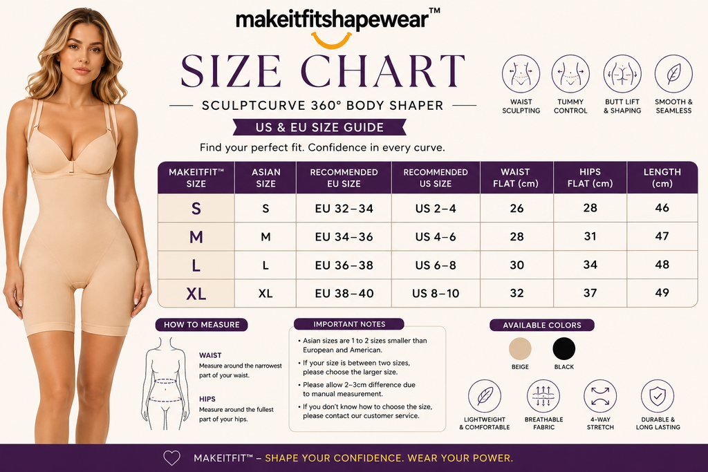 MakeItFit™ SculptCurve 360° Body Shaper