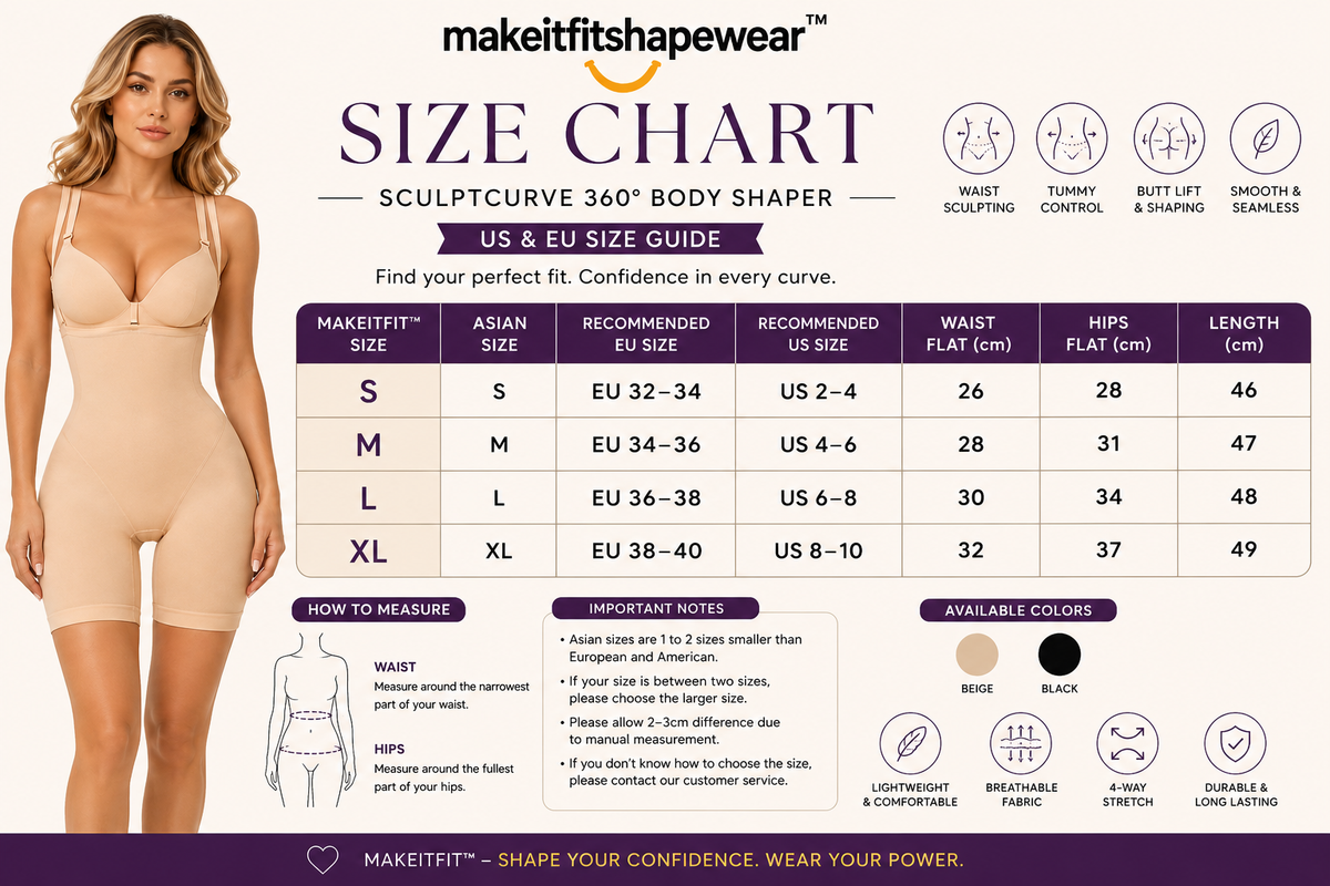MakeItFit™ SculptCurve 360° Body Shaper