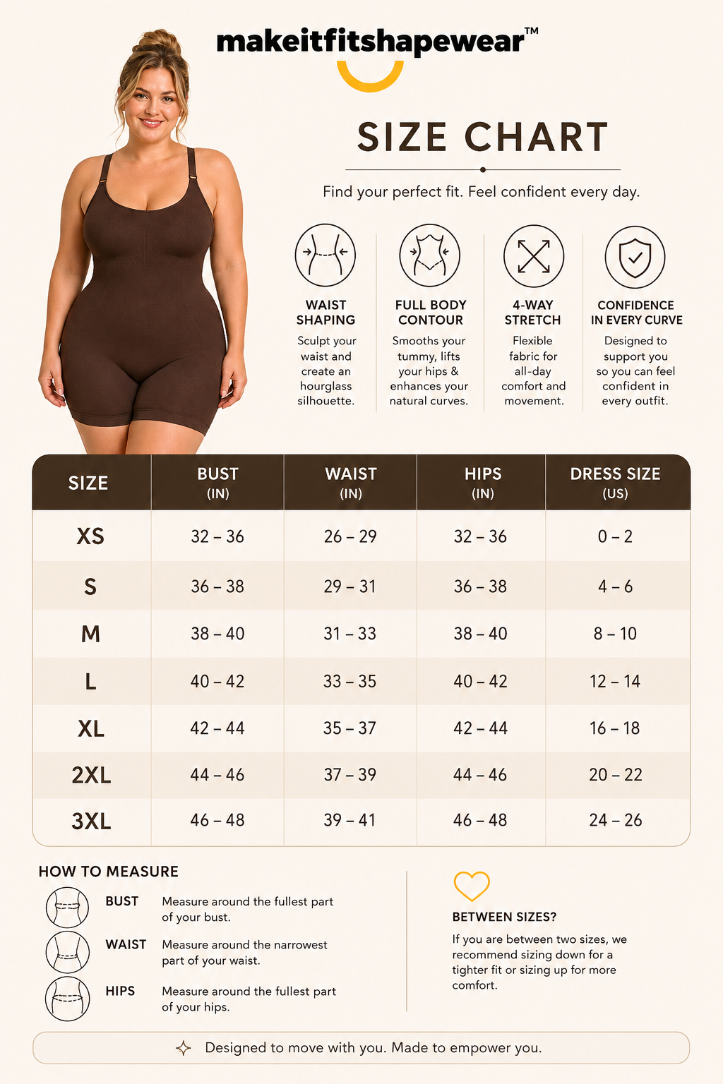 MakeItFit™ SculptFlex Seamless Full Body Shaper