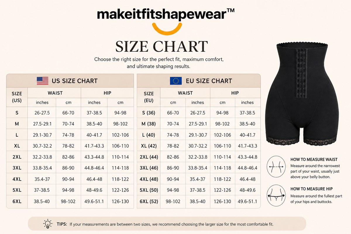 MakeItFit™ CurveLift SculptShort™ – Mid-Waist Tummy Control & Hip-Lifting Shapewear