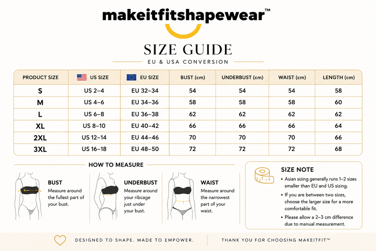 MakeItFit™ 4-in-1 Strapless Shapewear Bodysuit