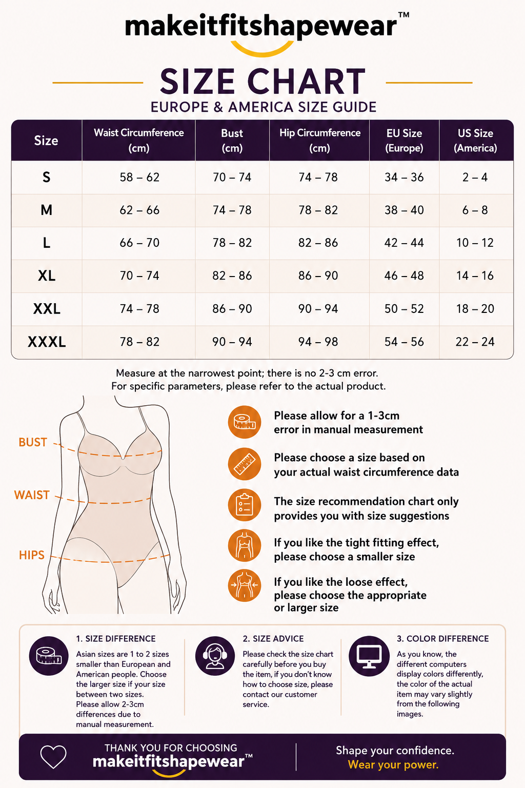 MakeItFit™ PowerSculpt Zip Compression Bodysuit