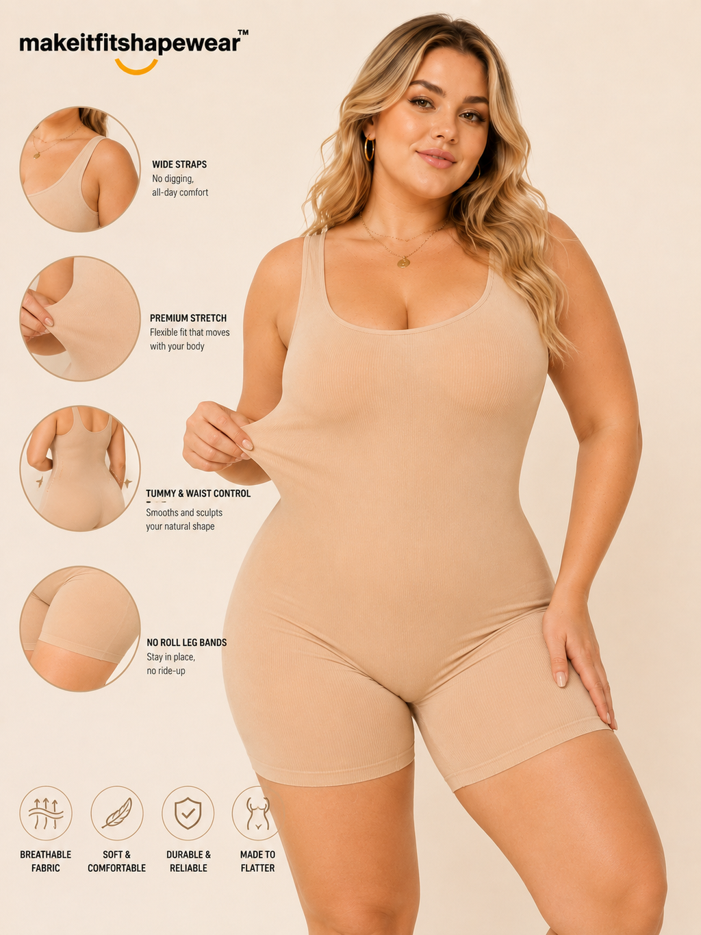 MakeItFit™ CurveFlex Plus Sculpting Romper
