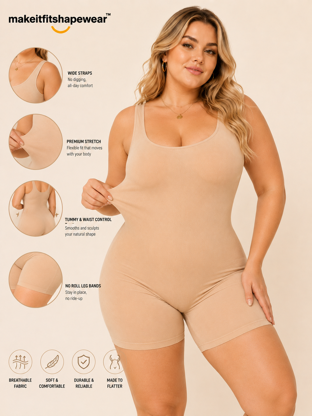 MakeItFit™ CurveFlex Plus Sculpting Romper
