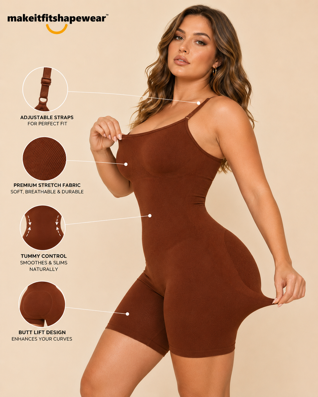 MakeItFit™ CurveFlex Seamless Sculpt Bodysuit