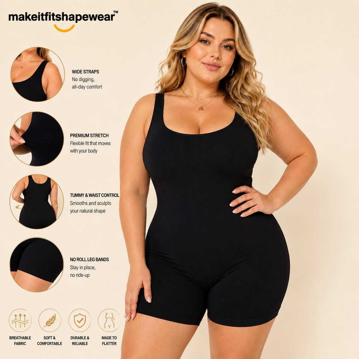 MakeItFit™ CurveFlex Plus Sculpting Romper