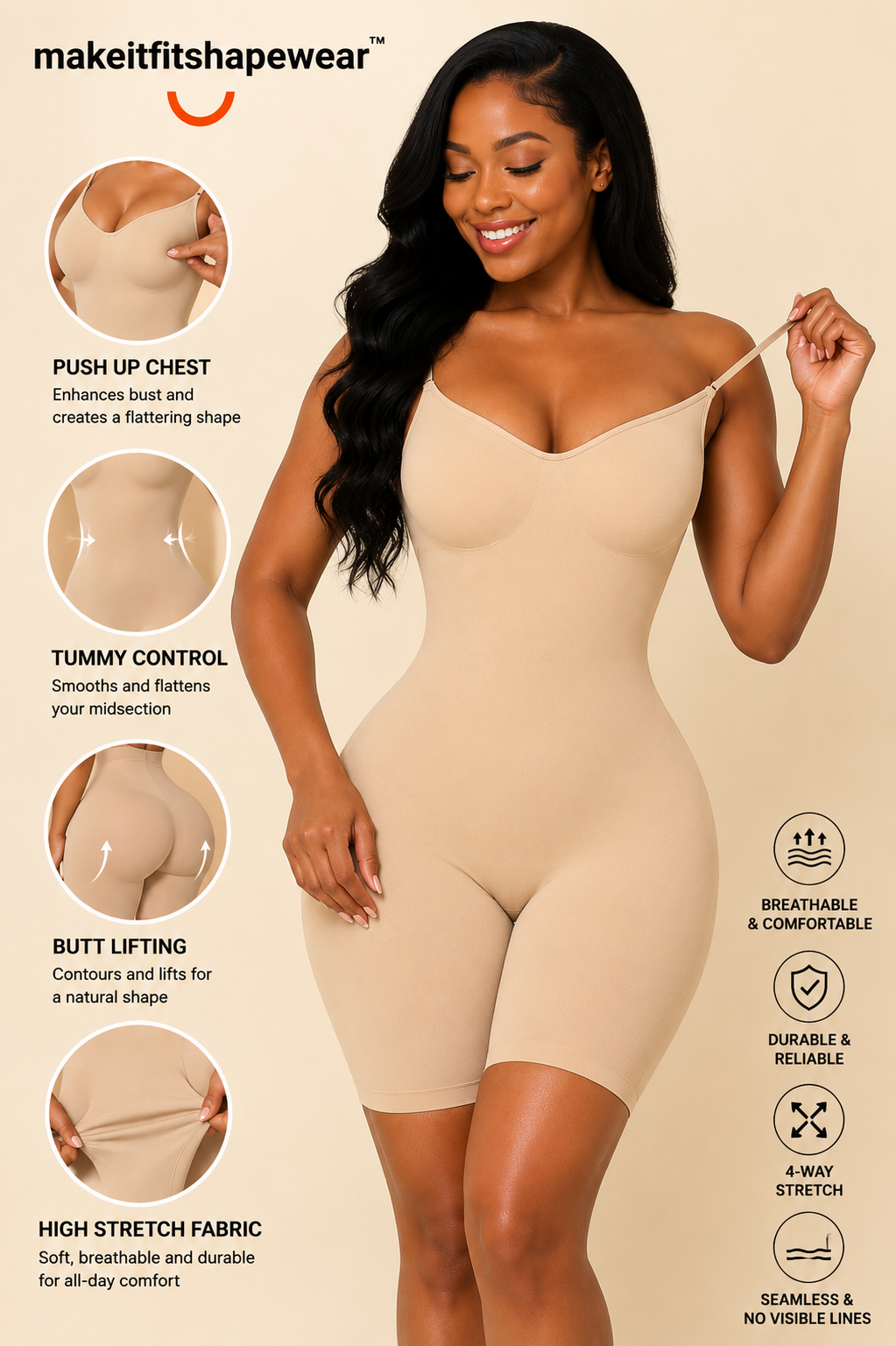 MakeItFit™ Curve Seamless Sculpt Bodysuit
