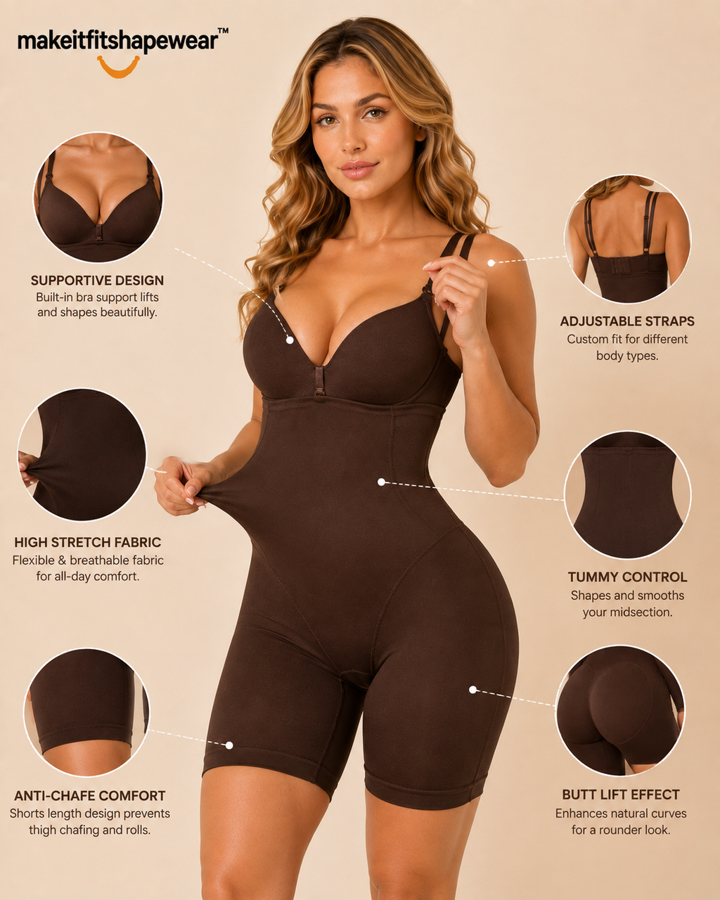 MakeItFit™ SculptCurve 360° Body Shaper