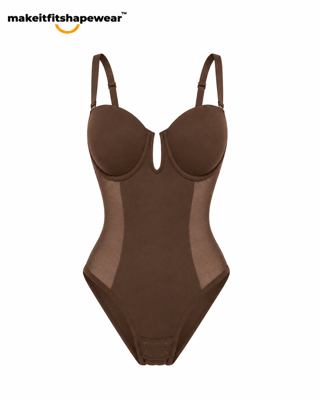 MakeItFit™ LuxeLift Sculpting Bodysuit – Seamless Tummy Control Shapewear with Built-In Underwire Bra