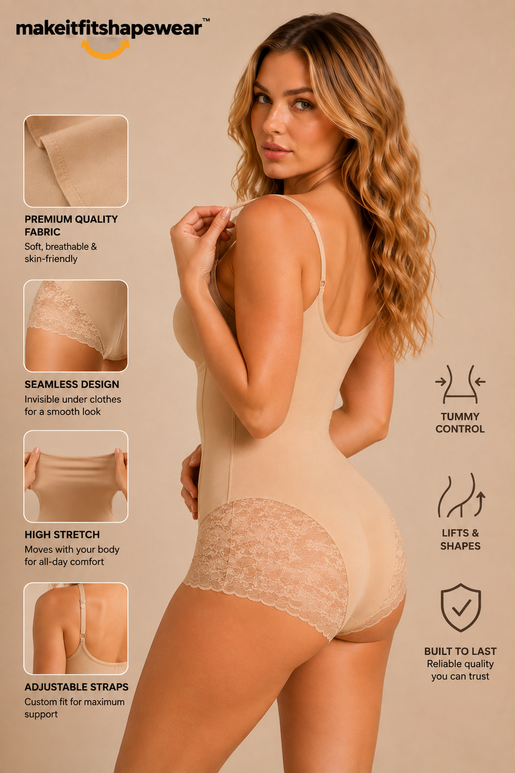MakeItFit™ SculptLace Hourglass Bodysuit