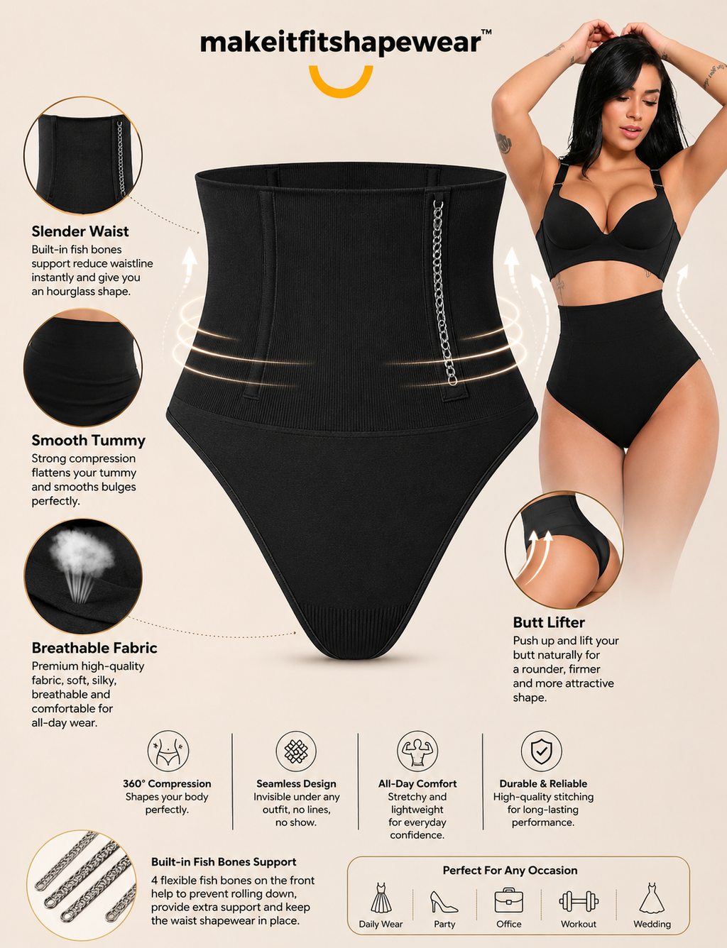 MakeItFit™ SculptCurve™ 360° Butt-Lift Shaping Panty
