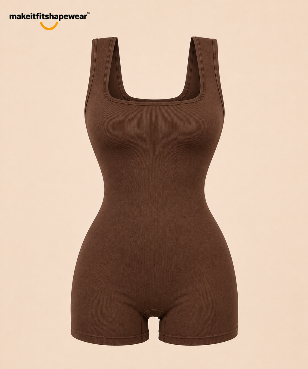 MakeItFit™ Seamless Square Neck Sculpting Bodysuit