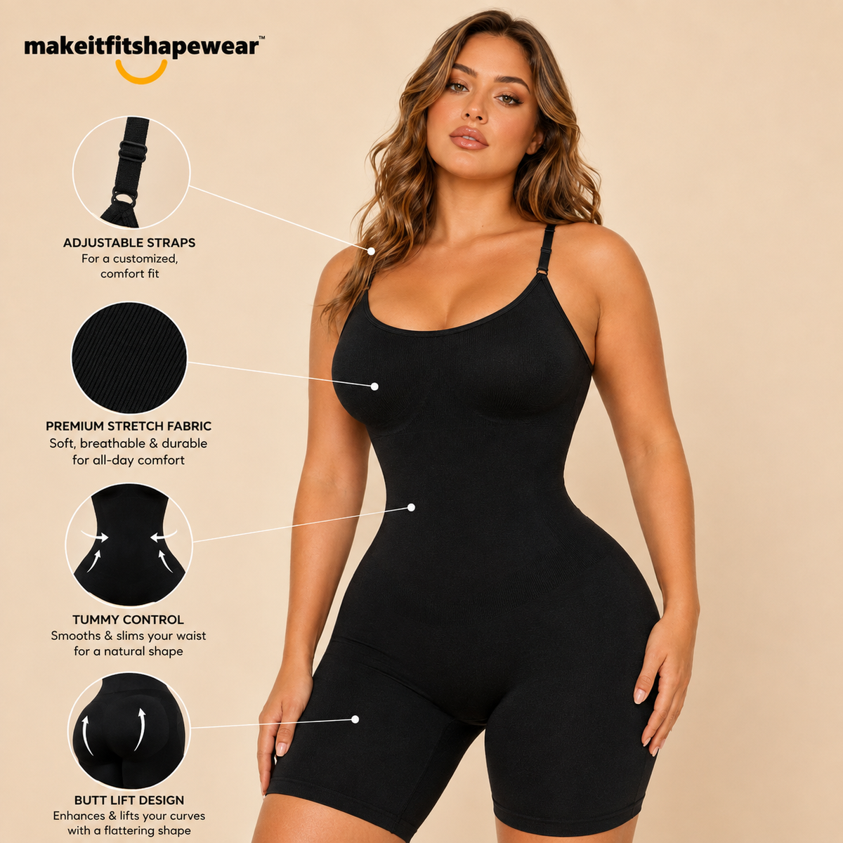 MakeItFit™ CurveFlex Seamless Sculpt Bodysuit