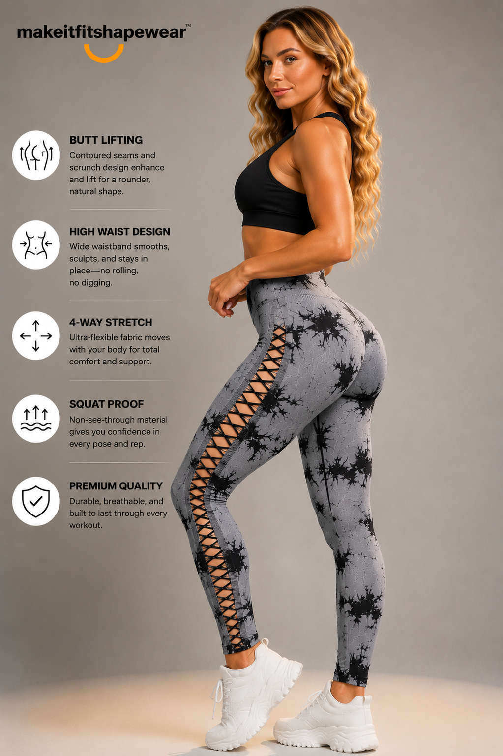 MakeItFit™ SculptLace™ High-Waist Yoga Leggings