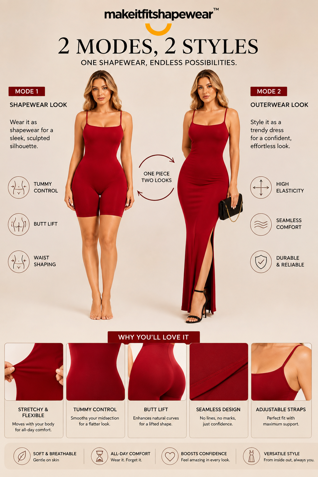 MakeItFit™ SculptSilhouette™ Shapewear Dress