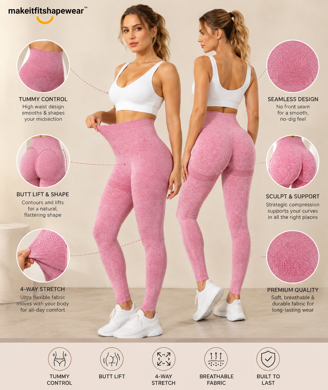 MakeItFit™ SculptCurve™ High-Waist Shaping Leggings